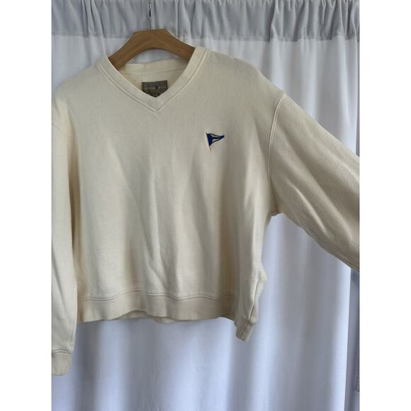 Cutter & Buck Sweater Pullover V-neck 100% Cotton Nautical Beachy Size Womens L - Picture 3 of 10